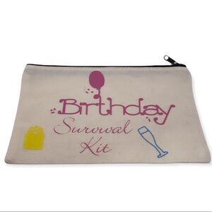 NWT Wool + Pepper Co. Birthday Survival Kit Custom Zipper Bag